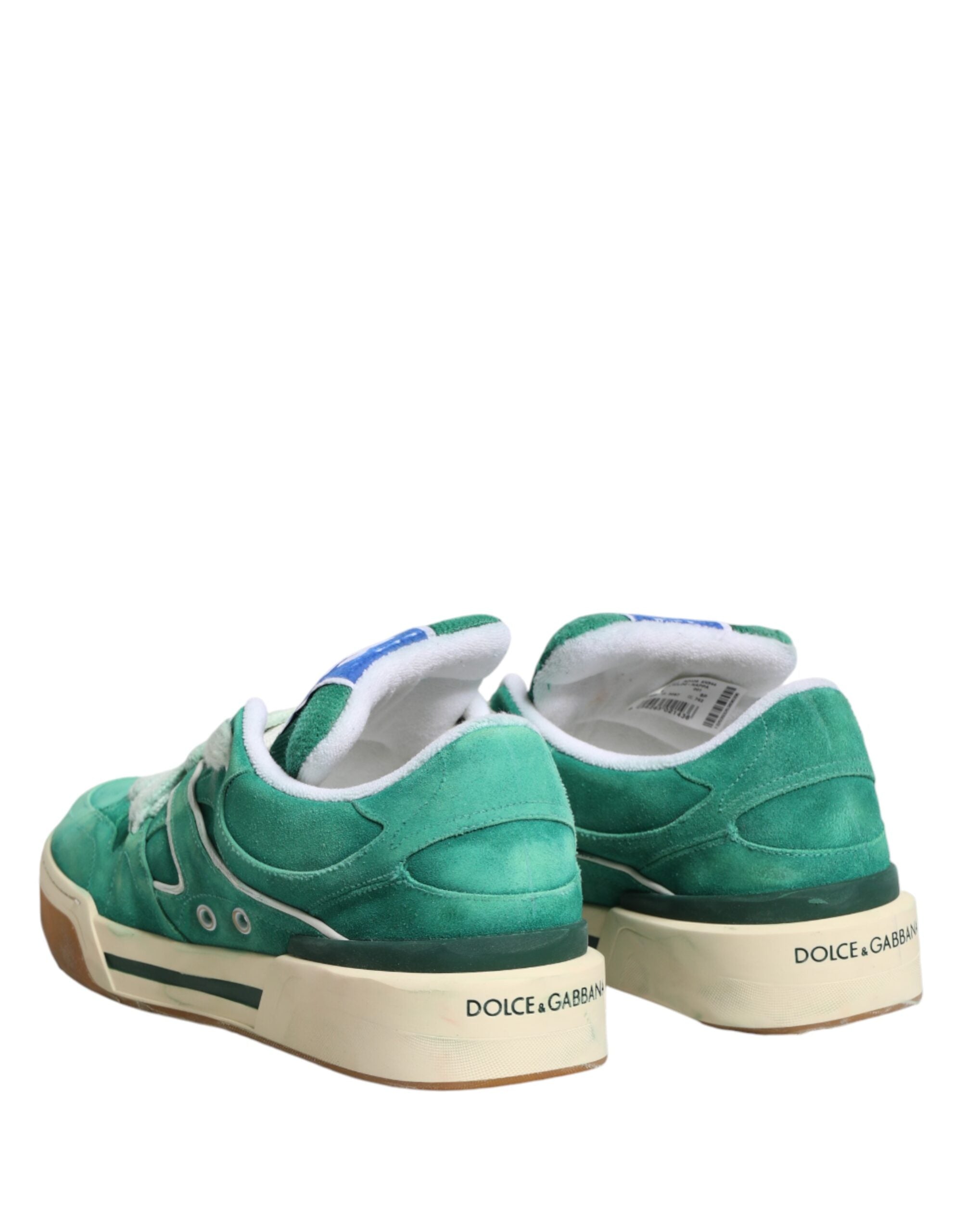 Dolce & Gabbana – IN THE FAME Selection | Green Suede New Roma Low-Top Sneakers