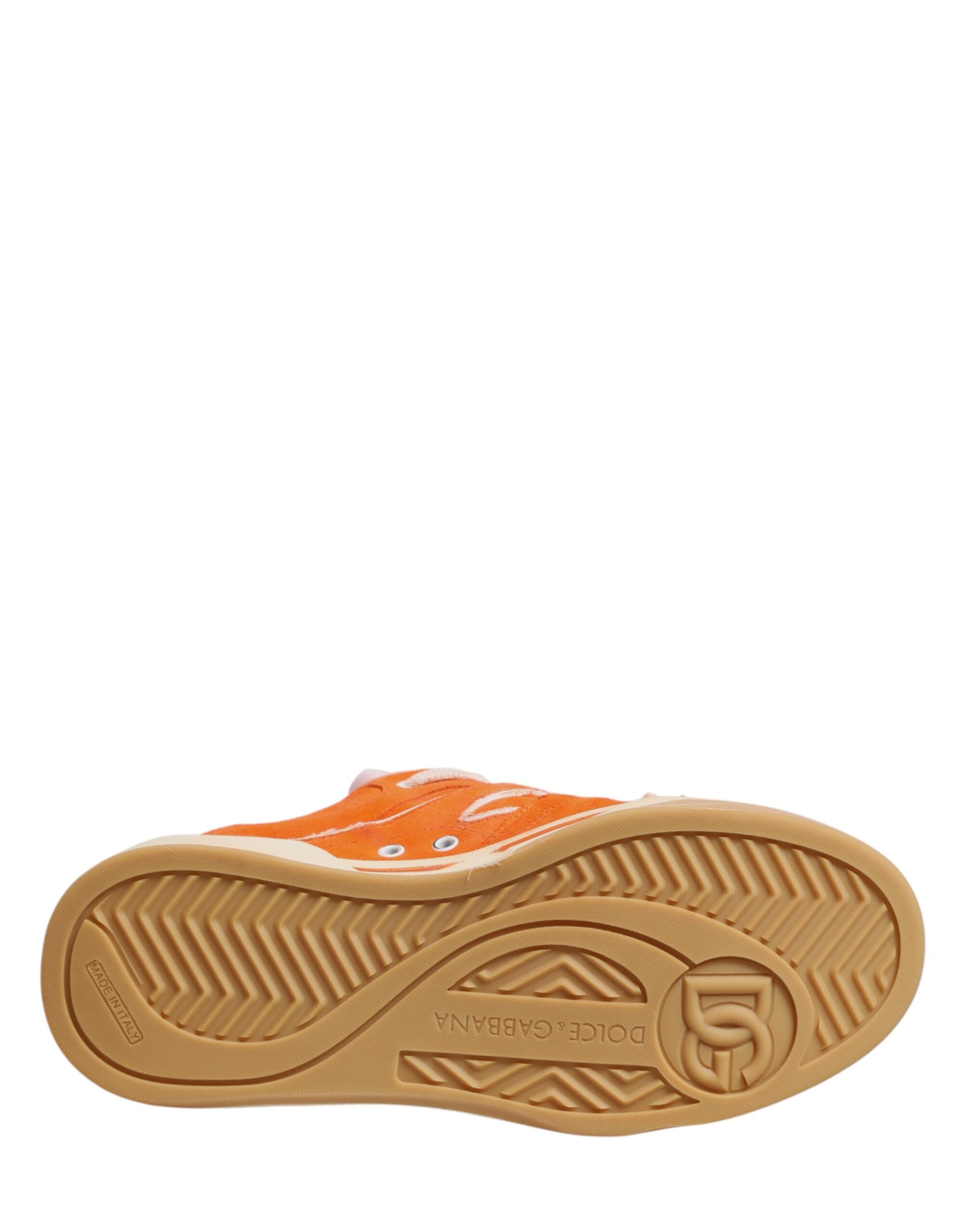 Orange Suede New Roma Low Top Sneakers Shoes