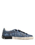 Dolce & Gabbana – IN THE FAME Selection | Blue Distressed Denim Low-Top Sneakers