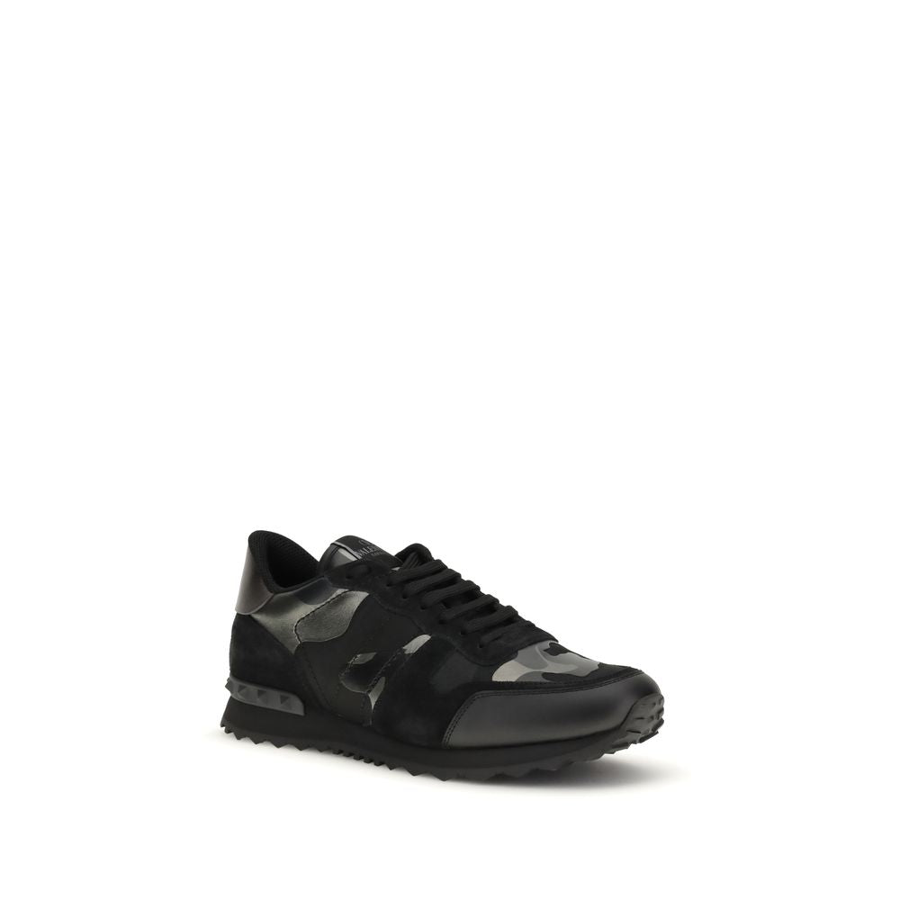 Black Calf Leather Bos Taurus Athletic Sneakers