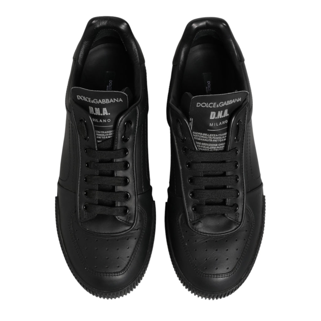 Black MIAMI Calf Low Top Men Sneakers Shoes
