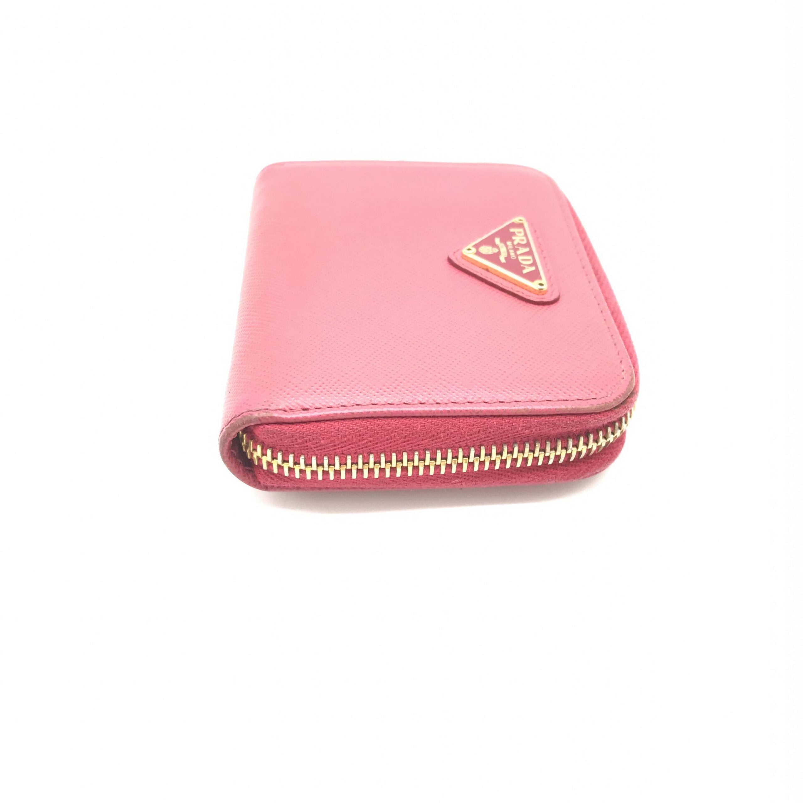 Prada Prada Saffiano Leather Zip-Around Coin Purse