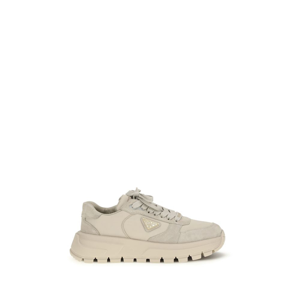 Beige Rubber Athletic Sneakers