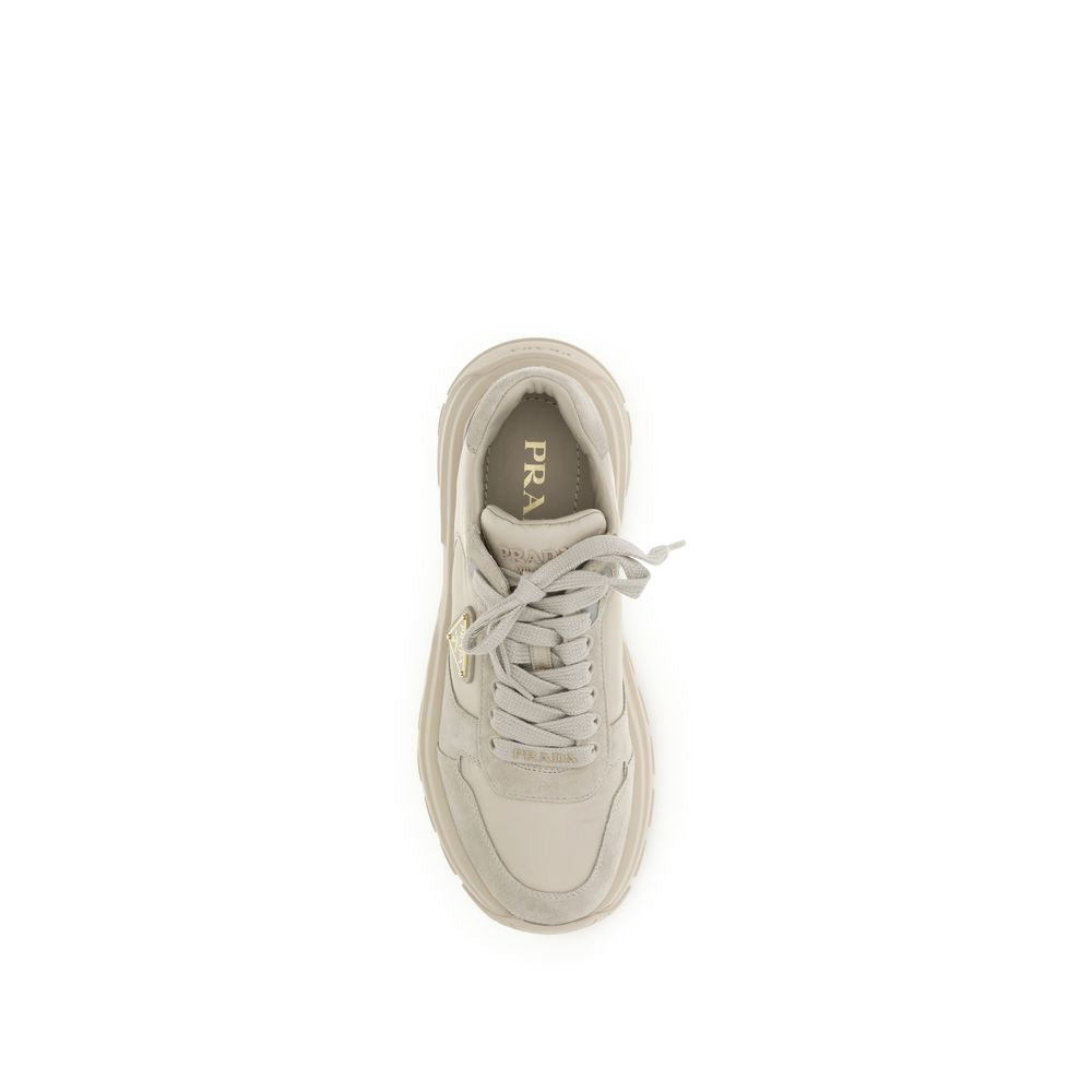 Beige Rubber Athletic Sneakers