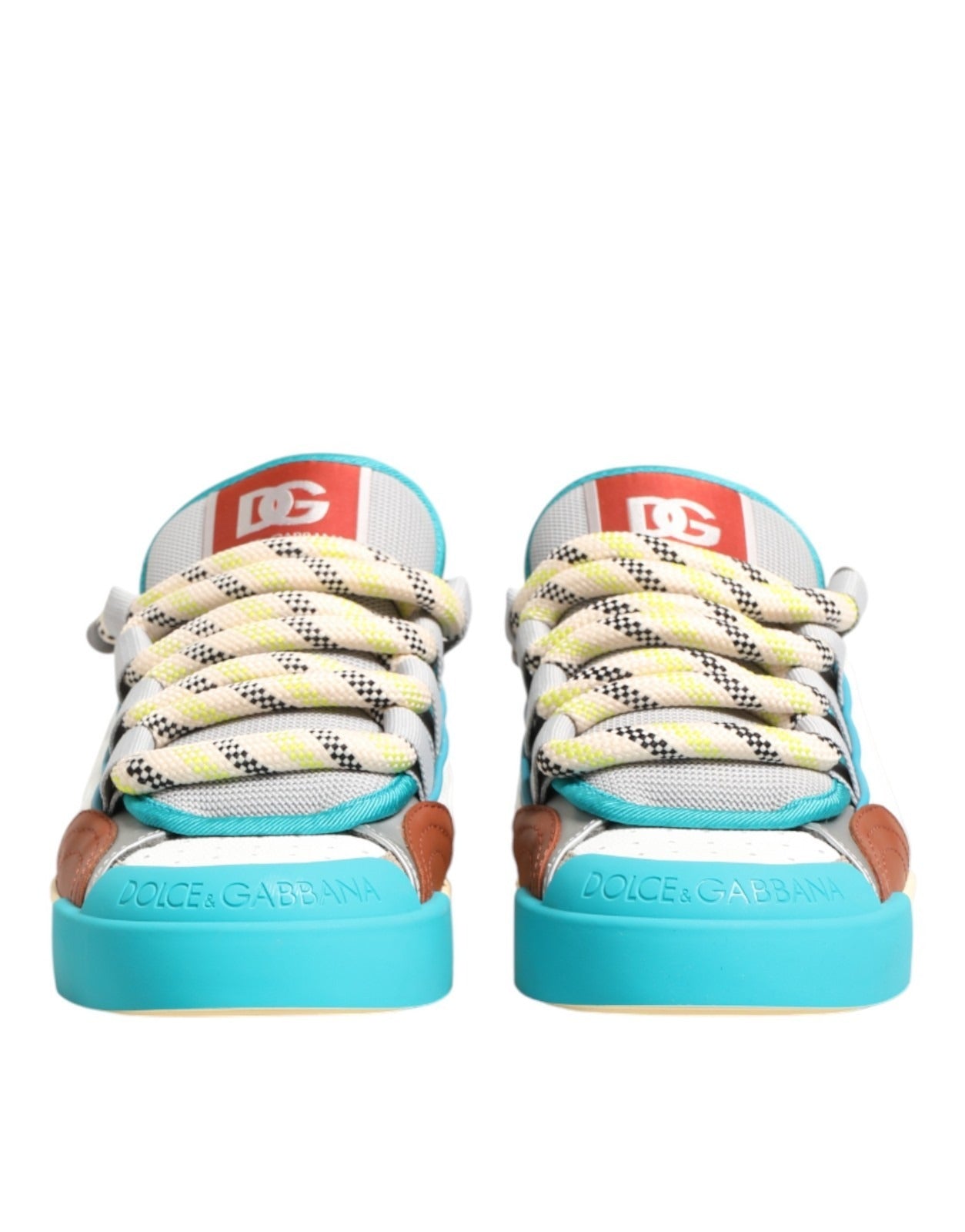 Multicolor Leather Low Top Sneakers Shoes