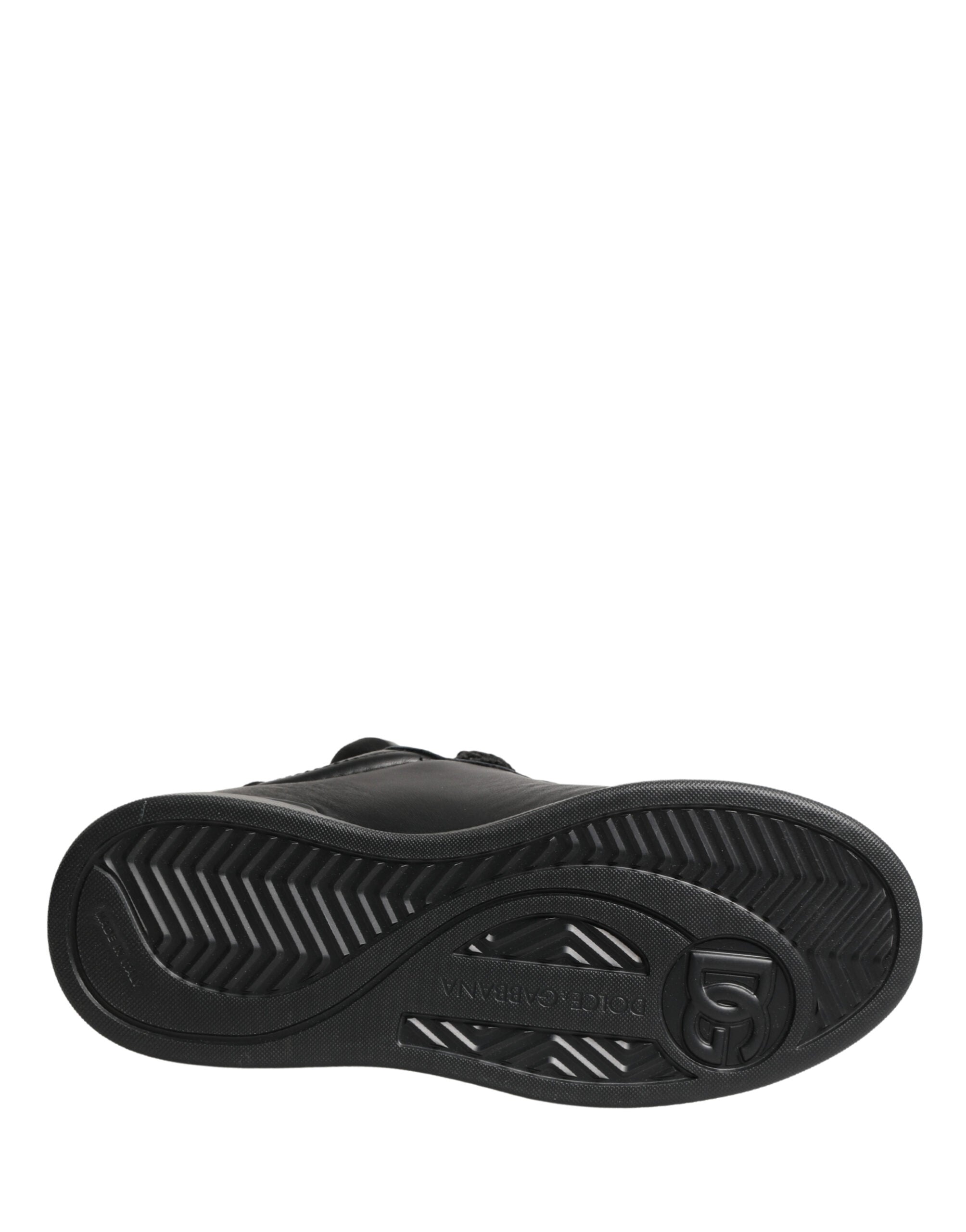 Black Leather Portofino Low Top Sneakers Shoes