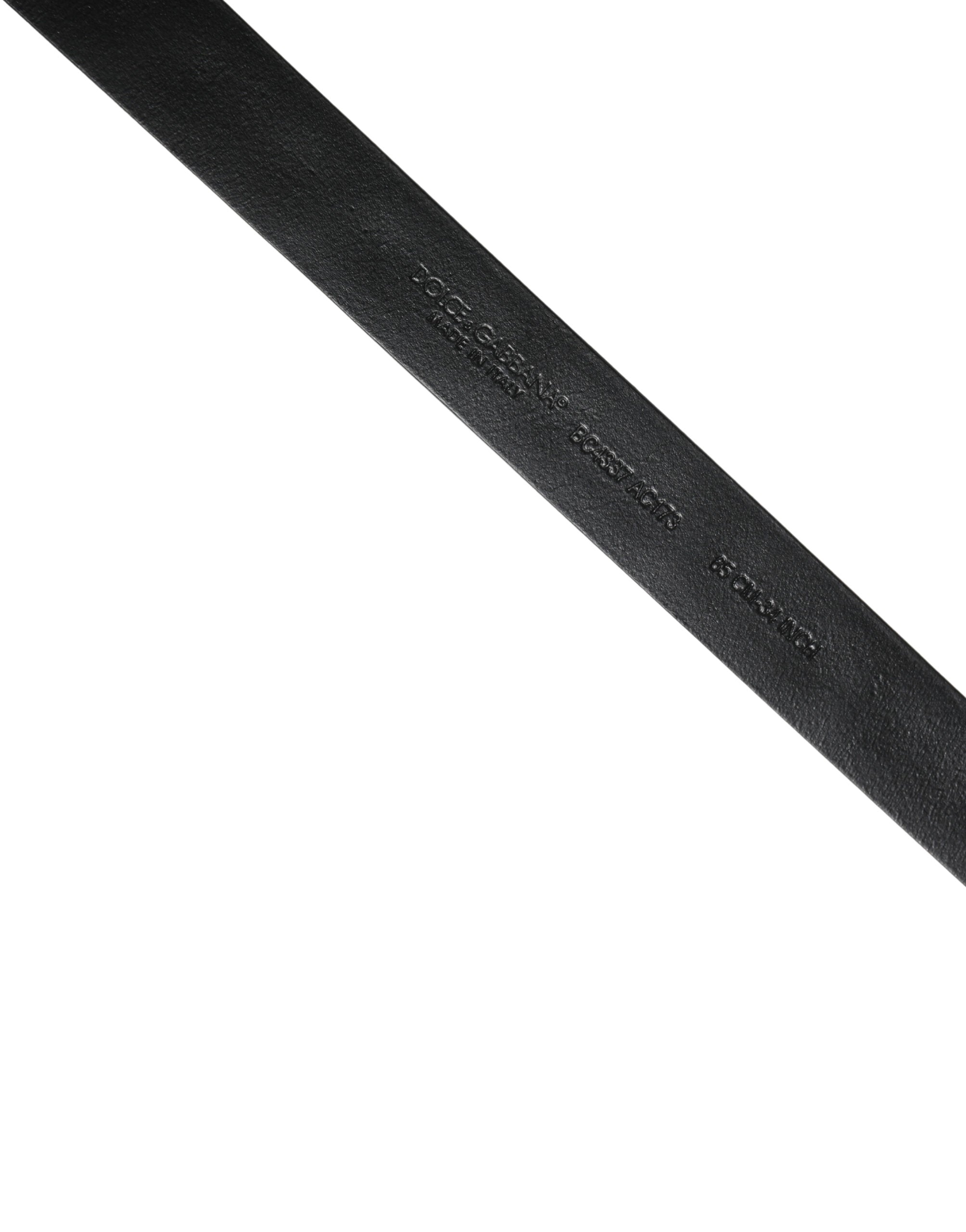 Black Leather Studded Silver Tone Buckle Belt