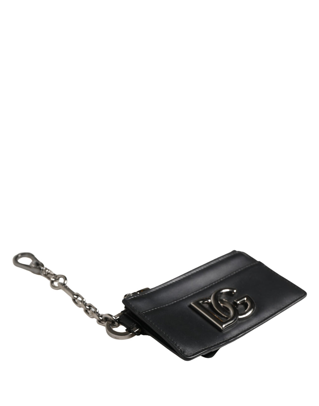 Black Calfskin Leather DG Logo Card Holder Women Wallet