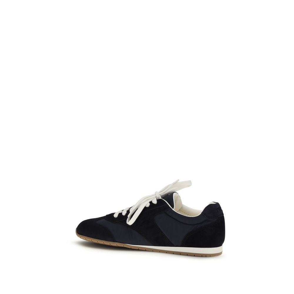 Blue Calf Leather Bos Taurus Low Top Sneakers