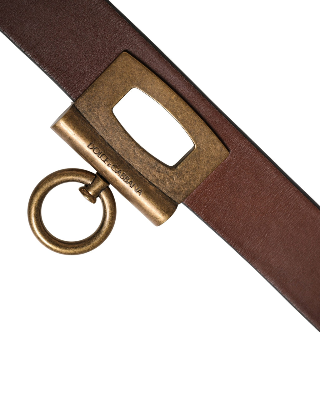 Men Brown Classic Leather Metal Buckle Belt