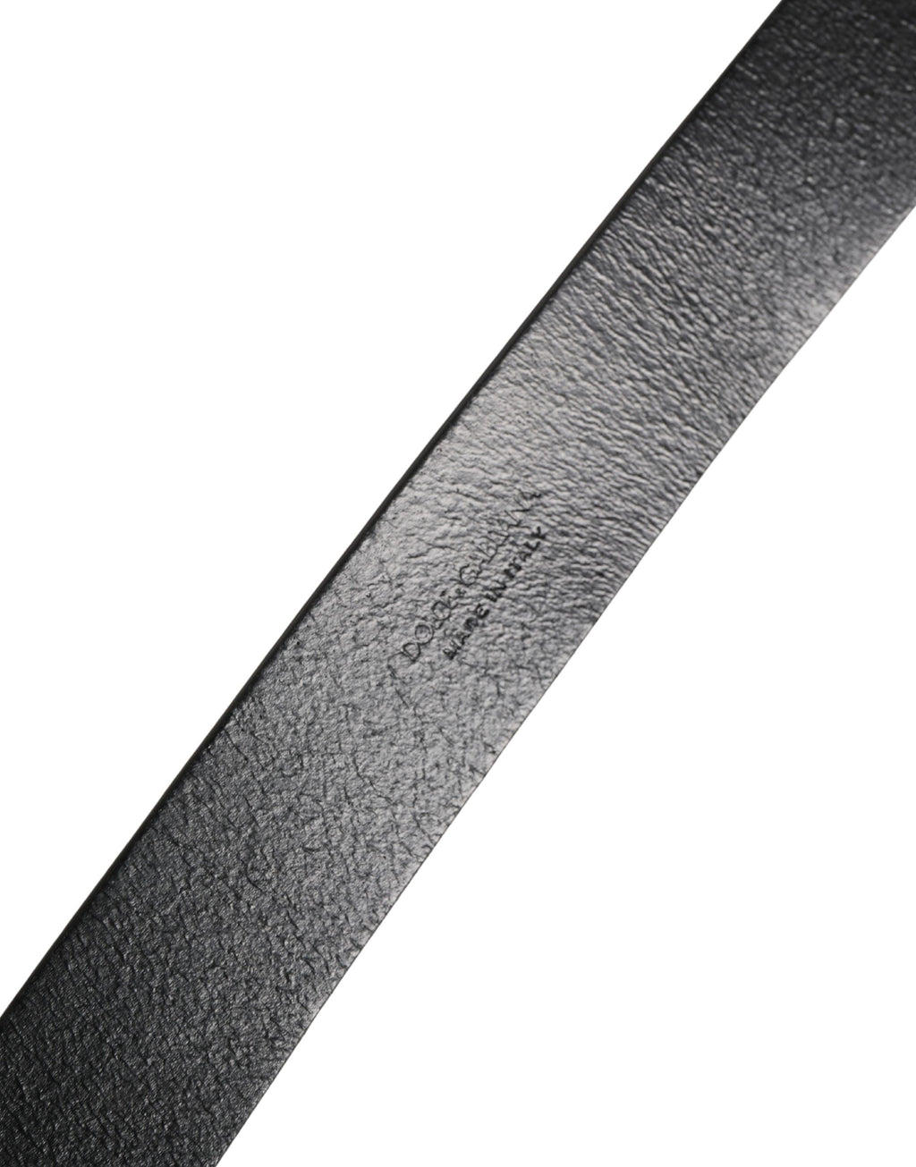 Black Calf Leather Silver Metal Buckle Belt