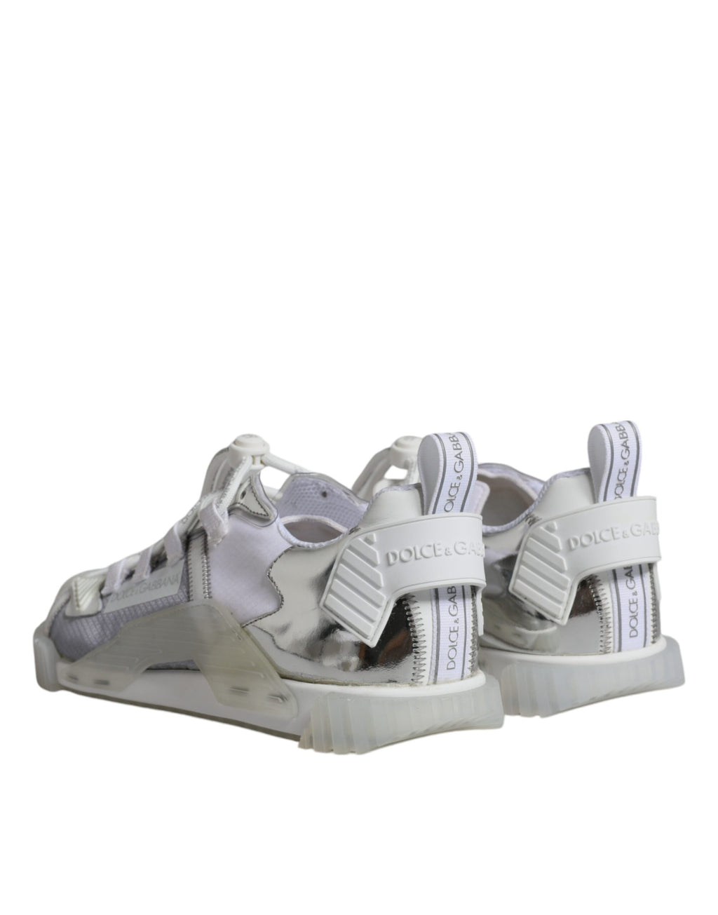 Zapatillas deportivas bajas NS1 blancas y plateadas