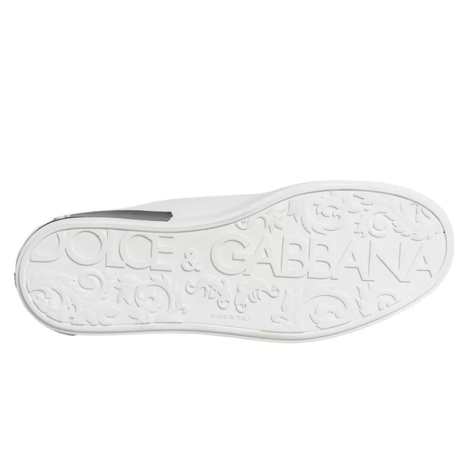 Zapatillas Portofino de cuero blanco con logotipo