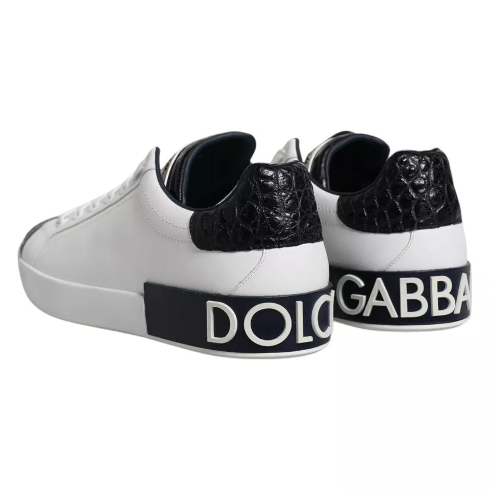 Zapatillas Portofino de cuero blanco con logotipo