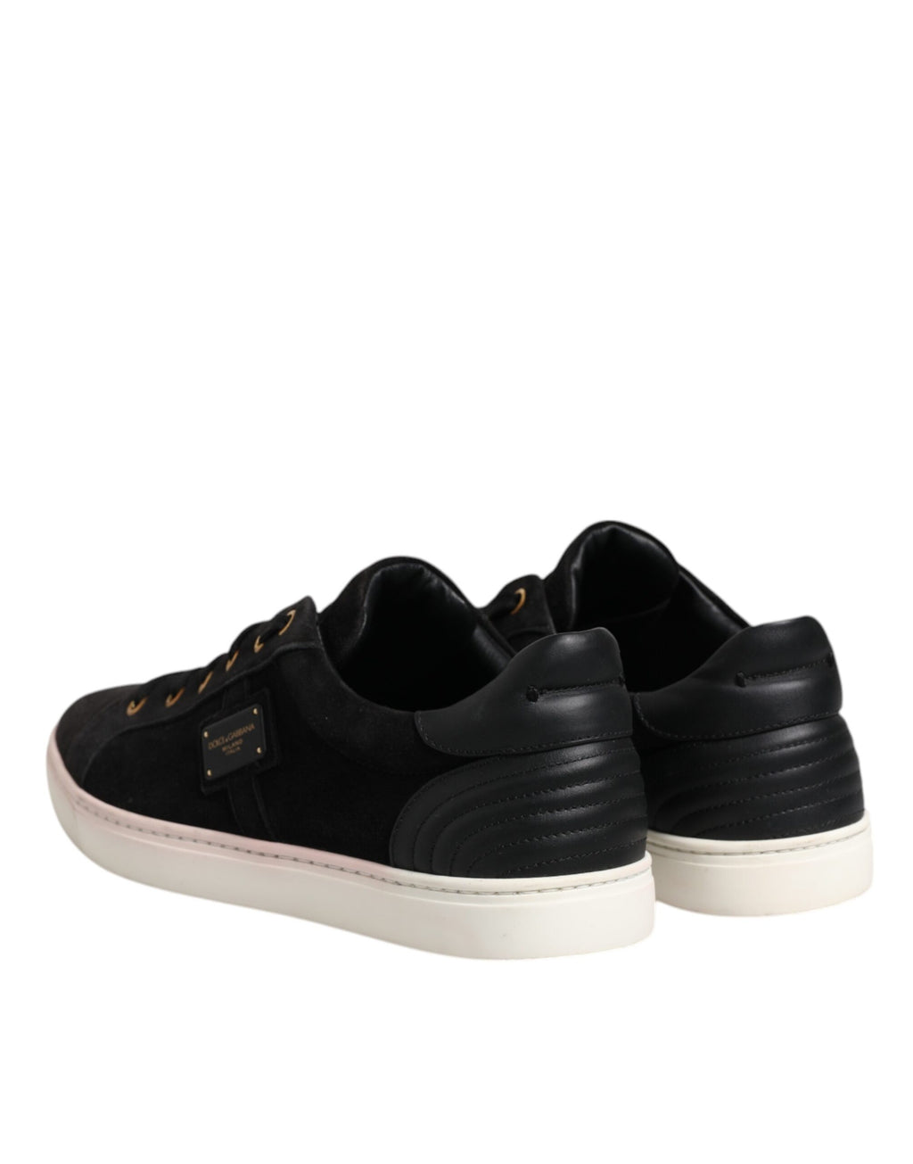 Black Logo Suede Leather Men Sneakers Shoes