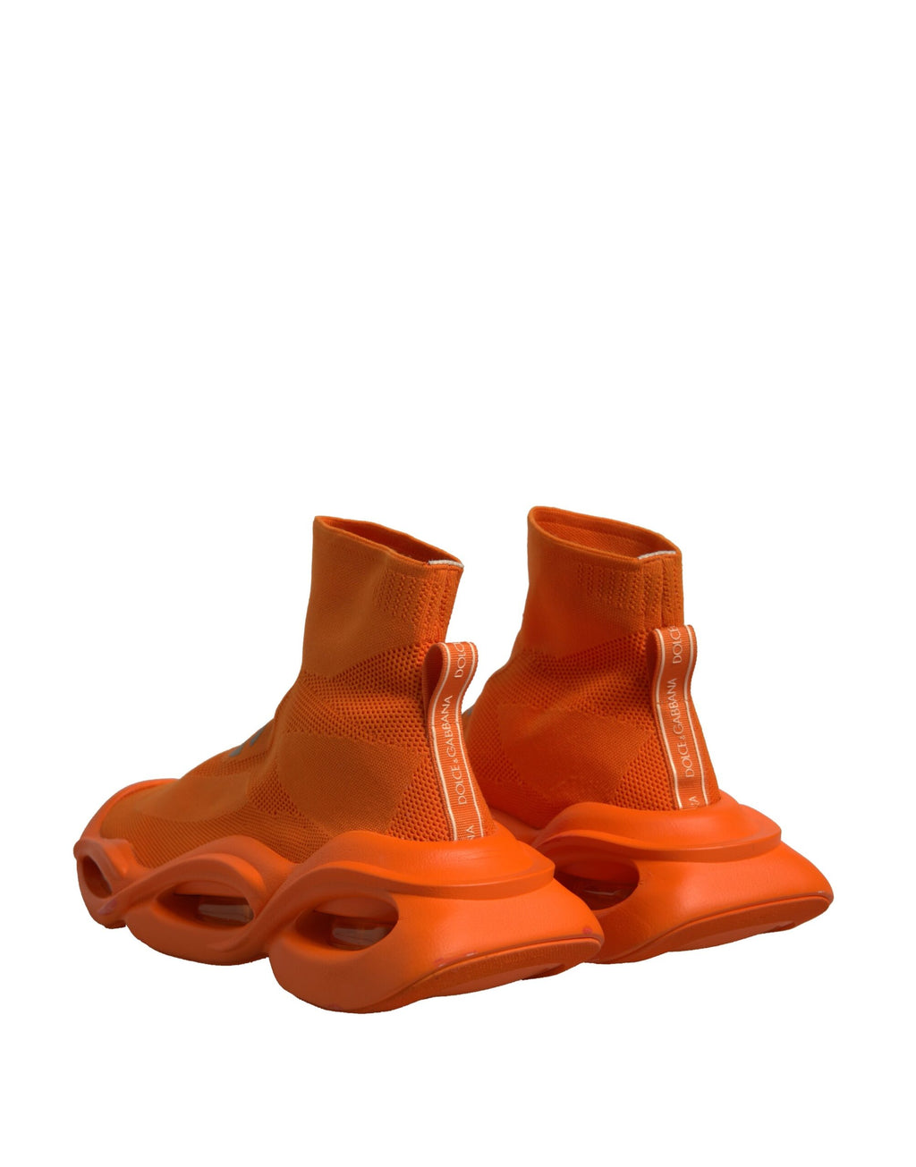 Calcetines naranjas sin cordones con ondas para hombre