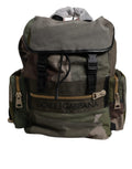 Military Green Patchwork School Backpack Bag