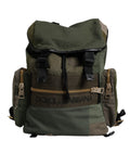 Military Green Patchwork School Backpack Bag