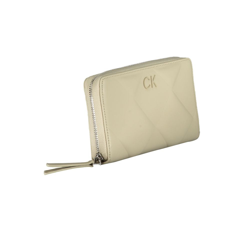 Cartera de mujer de poliéster beige
