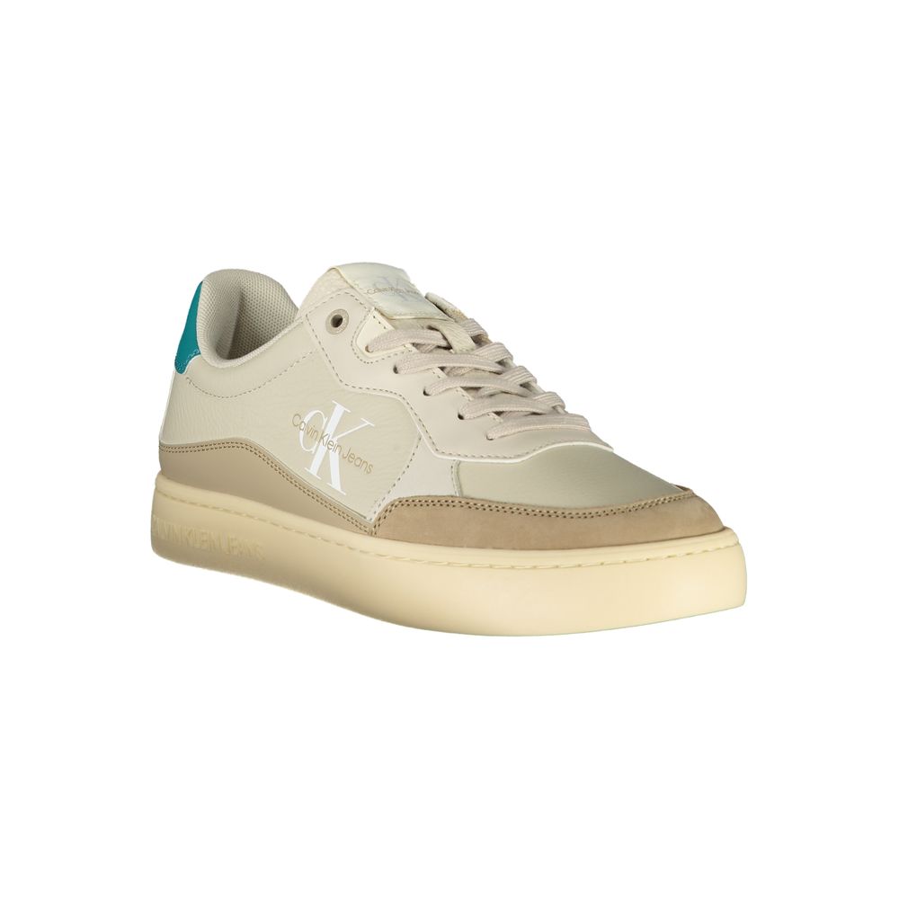 Beige Polyurethane Men's Sneaker
