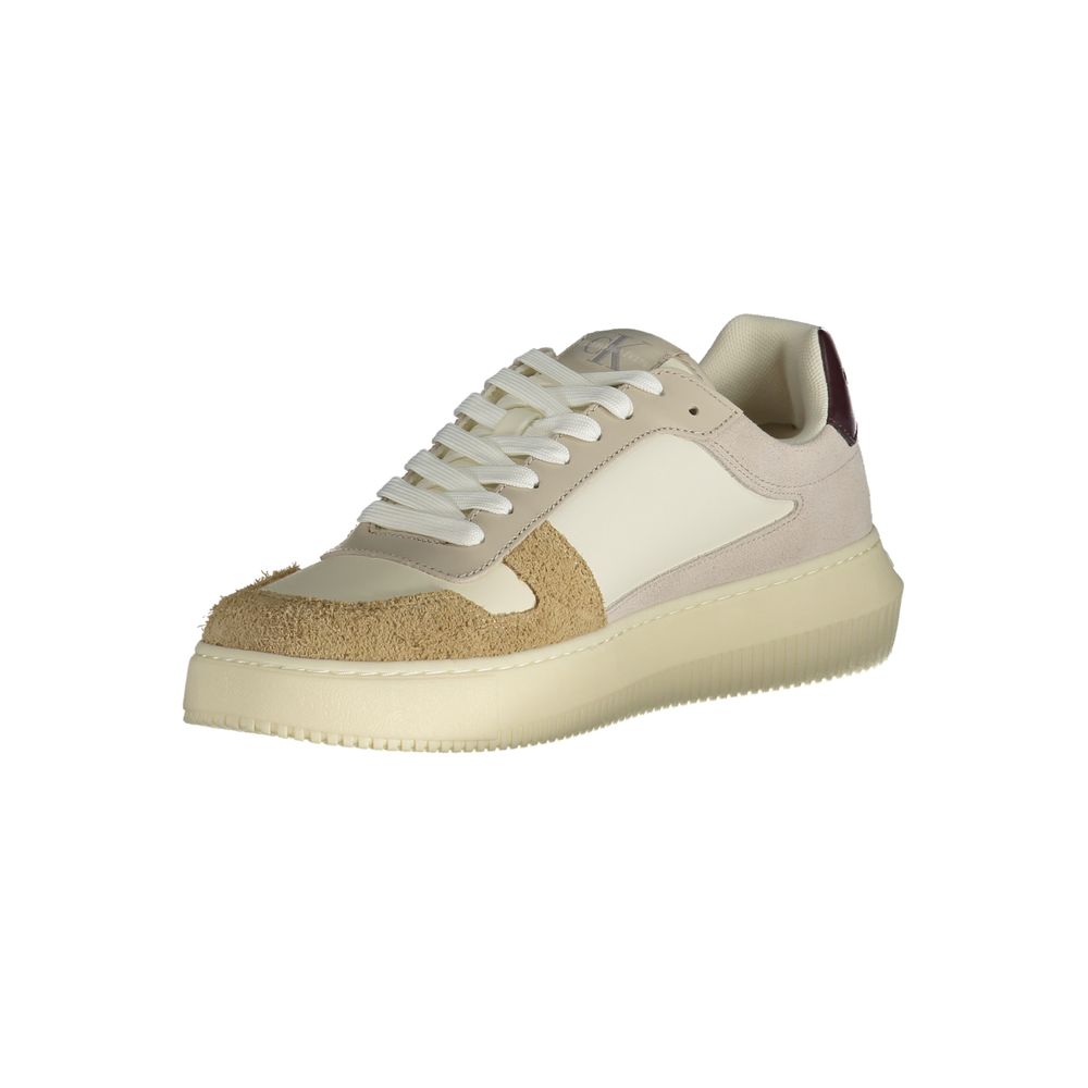 Beige Polyurethane Men Sneaker