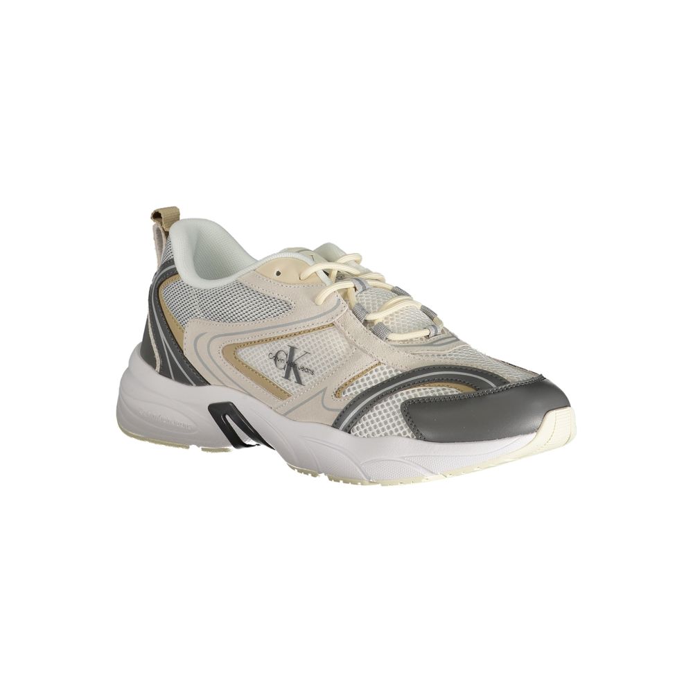 Zapatillas de poliuretano beige para hombre