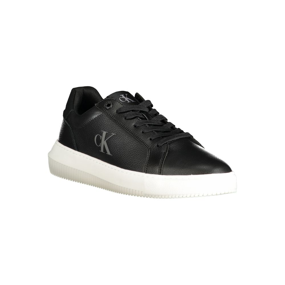 Black Polyurethane Men Sneaker