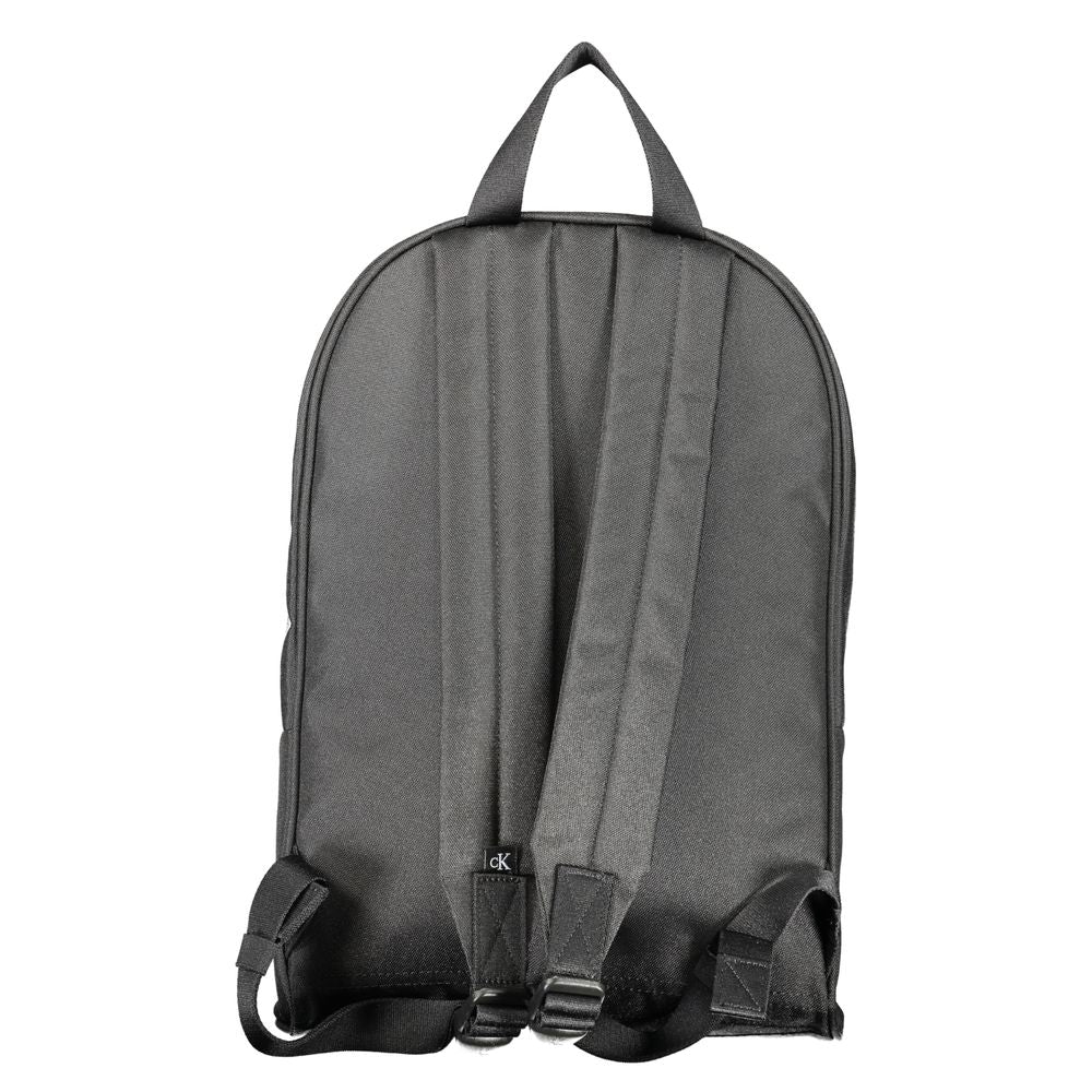 Black Polyester Male Backpack