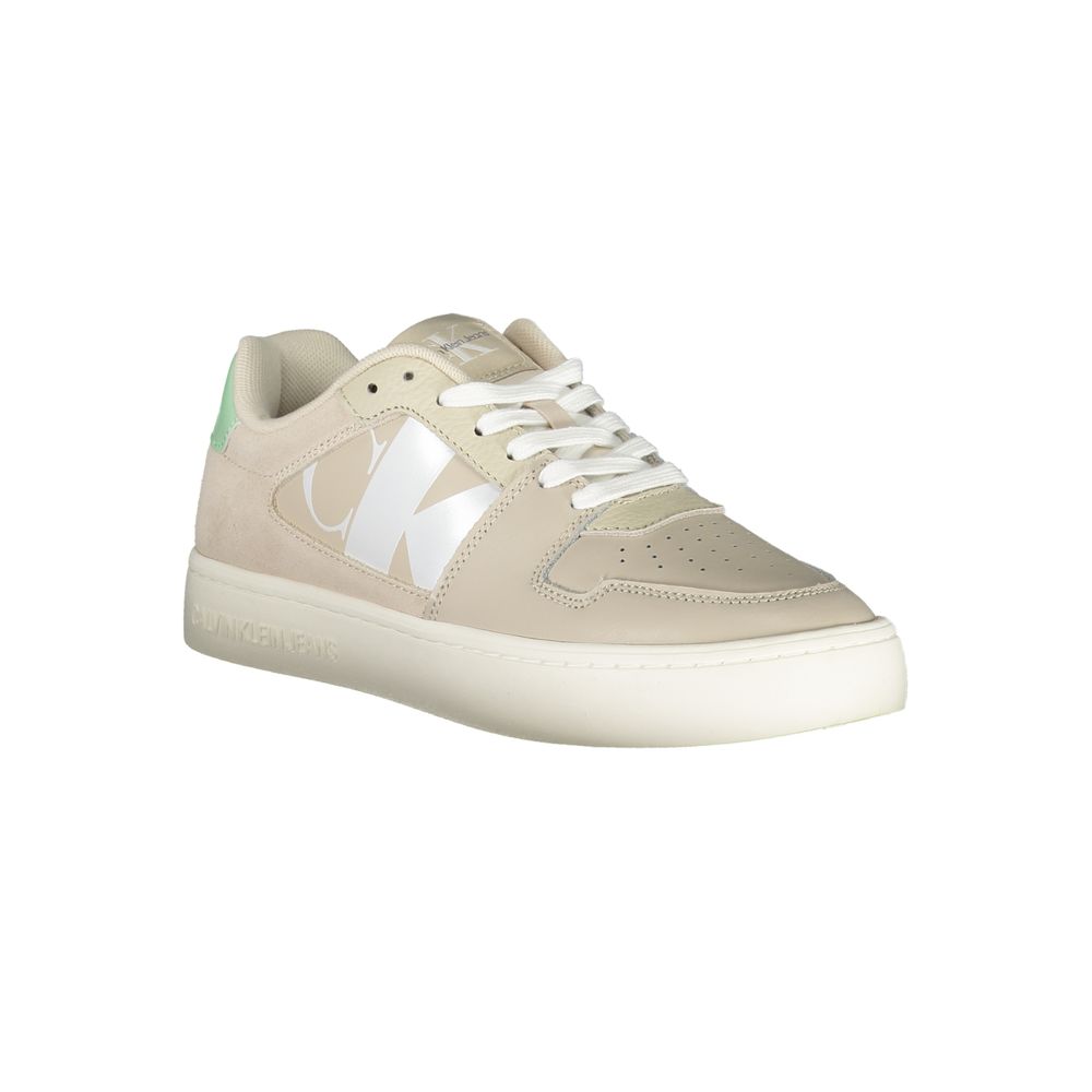 Zapatillas de poliuretano beige para mujer