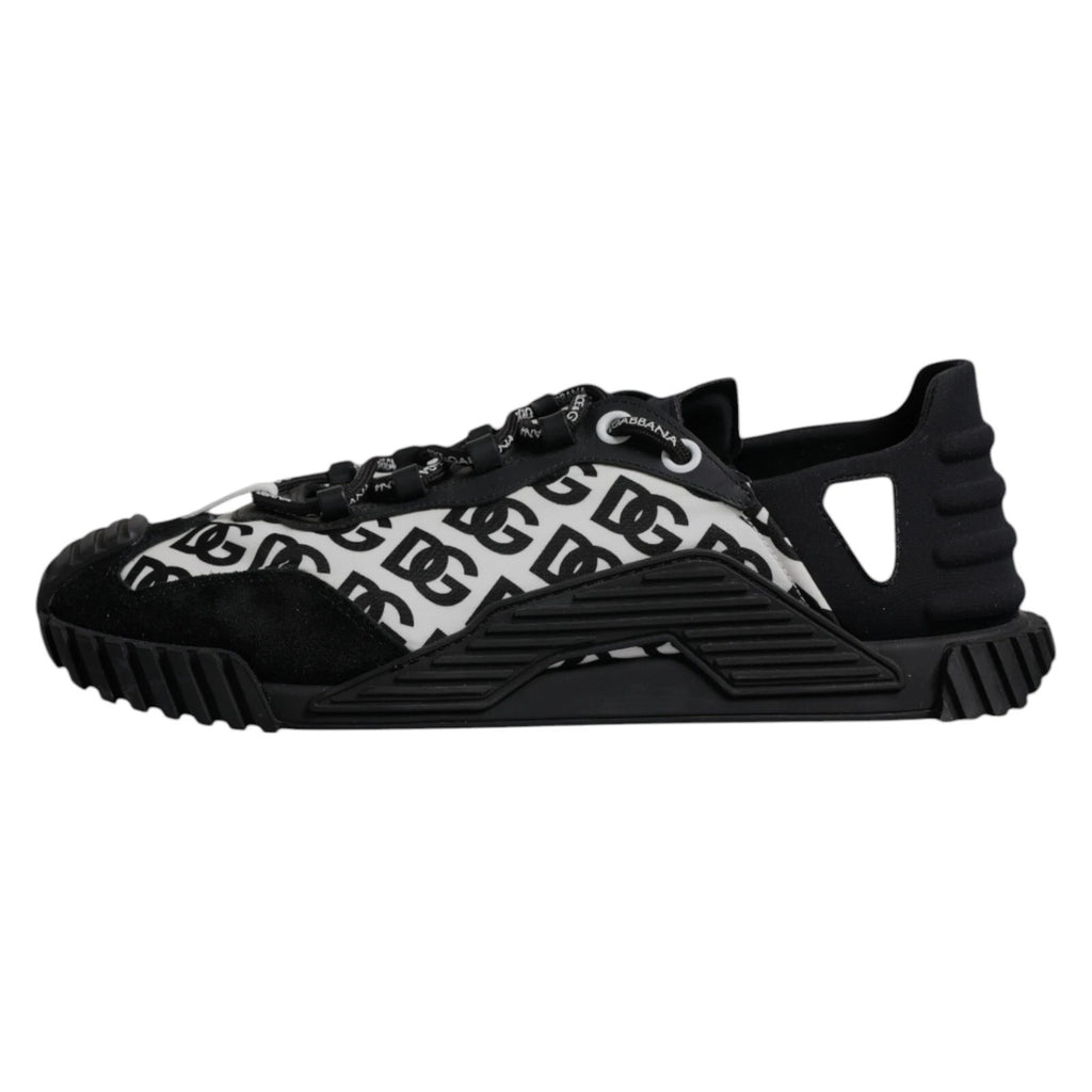 Black Logo Lace Up Low Top NS1 Sneakers