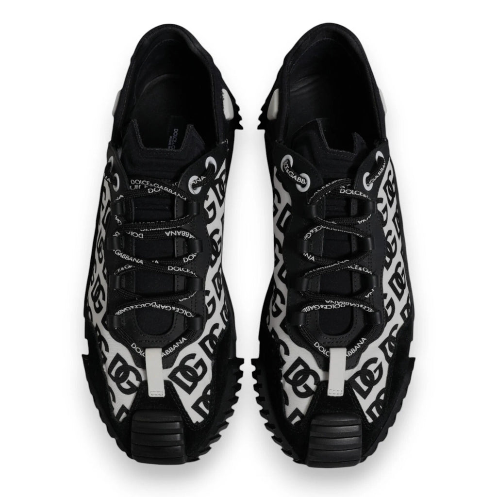 Black Logo Lace Up Low Top NS1 Sneakers