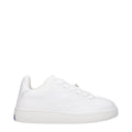 White Leather Low Top Sneakers