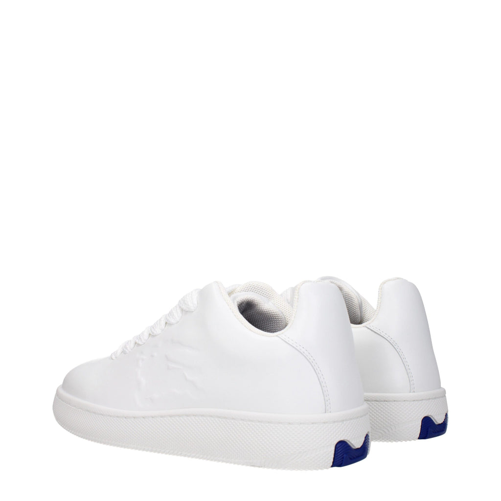 White Leather Low Top Sneakers