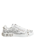 White Portofino Studded Men Sneakers Shoes