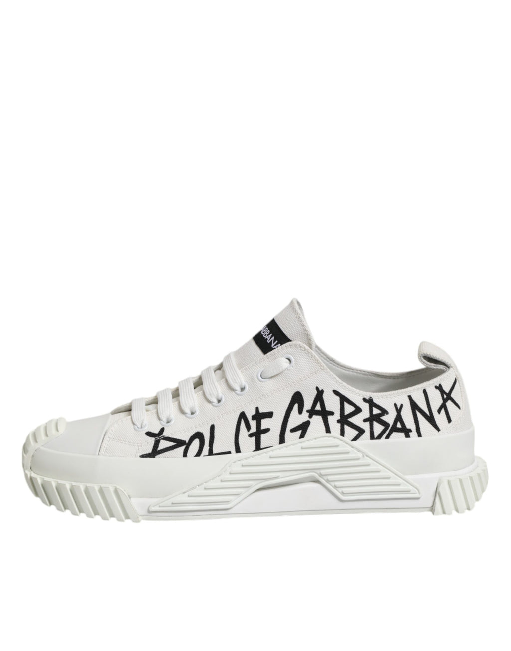 Zapatillas bajas con grafiti y logotipo blanco