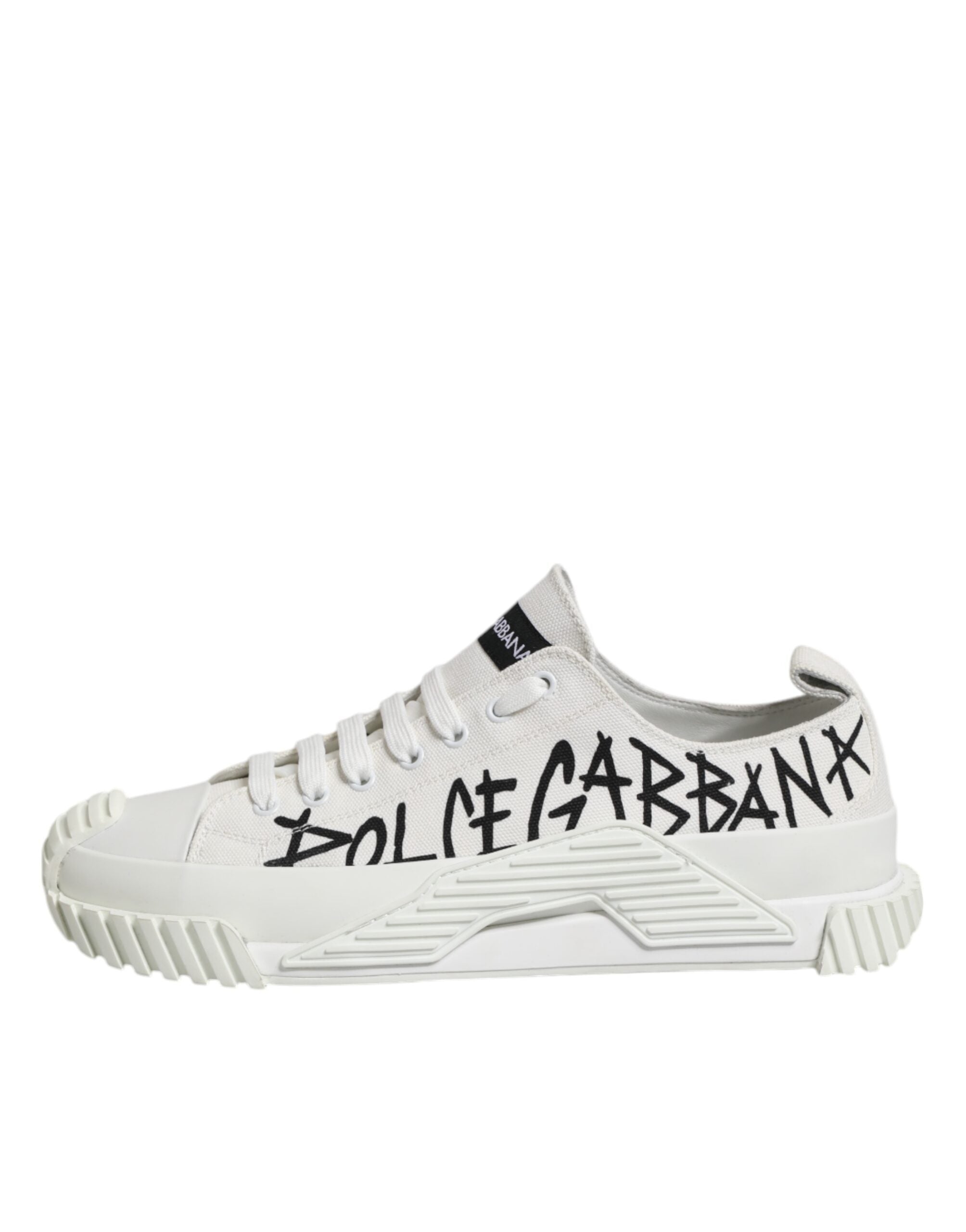 White Logo Graffiti Low Top Sneakers Shoes