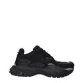 Black Fabric Athletic Sneakers