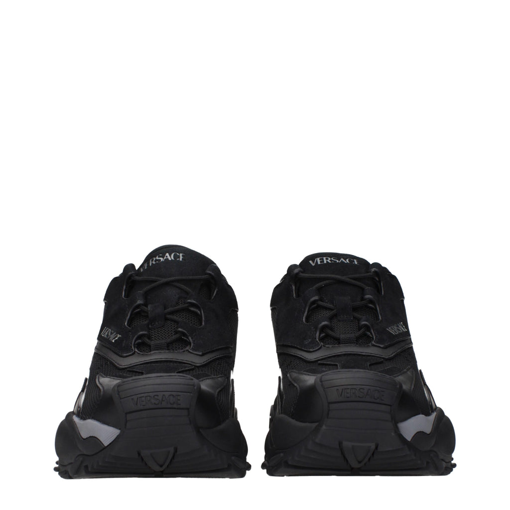 Black Fabric Athletic Sneakers