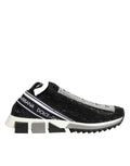 Black Silver Slip On Sorrento Sneakers Shoes
