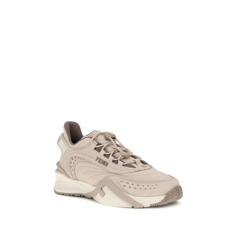 Beige Rubber Athletic Sneakers
