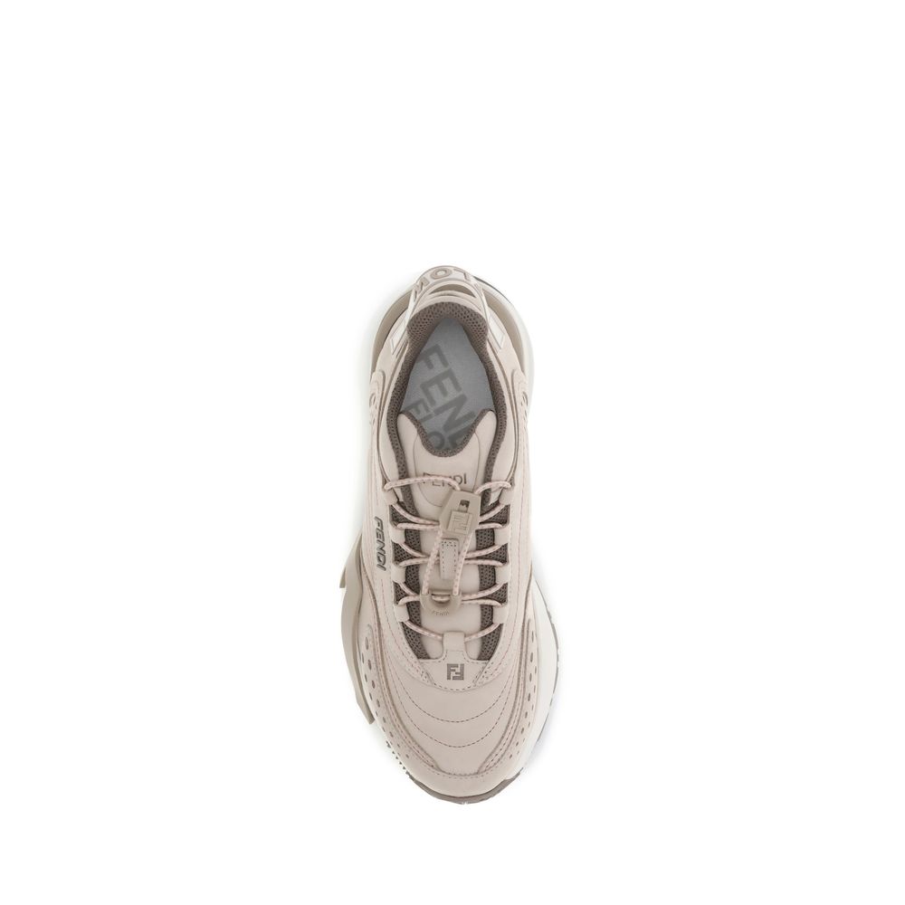 Beige Rubber Athletic Sneakers