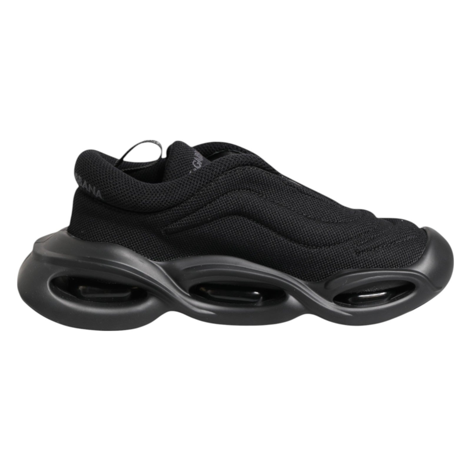 Black Slip On Low Top Wave Sneakers Shoes