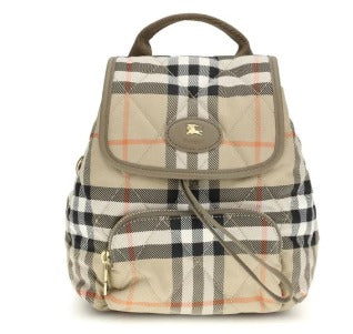 Beige Polyamide Backpack