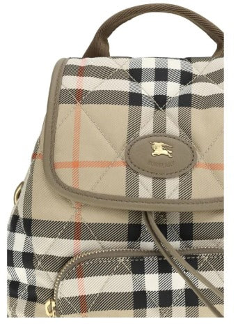 Beige Polyamide Backpack