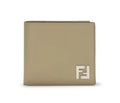 Beige Calf Leather Bos Taurus Wallet